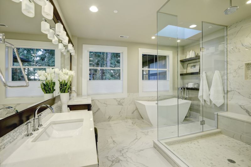 Wide Picture of a Renovated Bathroom