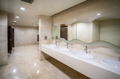 Wide View of a Modern Bathroom
